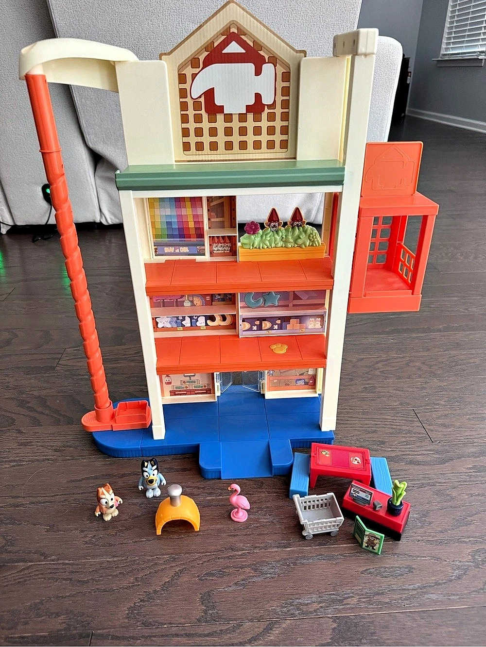 Disney Bluey Hammerbarn Grocery shopping playset toy figures
